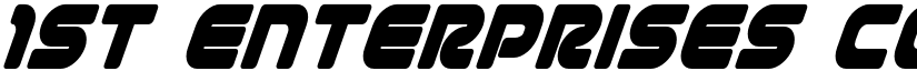 1st Enterprises Cond SuperItal Condensed Italic font