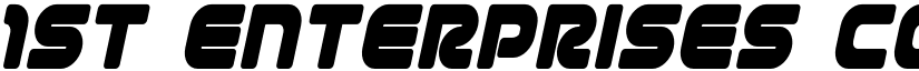 1st Enterprises Condensed Ital Condensed Italic font