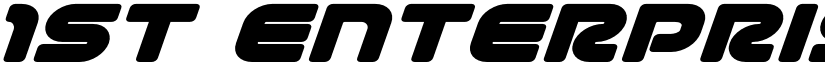 1st Enterprises Exp Super-Ital Expanded Italic font