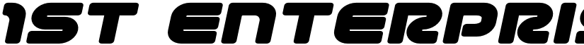 1st Enterprises Expanded Ital Expanded Italic font