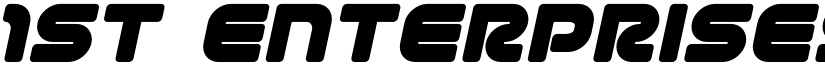 1st Enterprises Italic Italic font