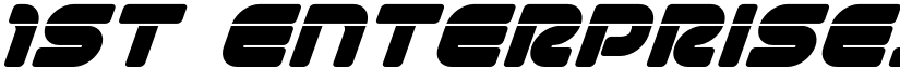 1st Enterprises Laser SuperItl Italic font