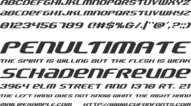 Team America font preview
