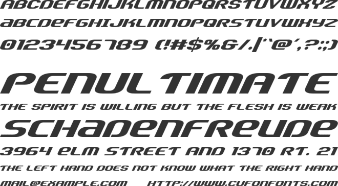 Team America font preview