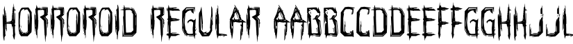 Horroroid Regular font