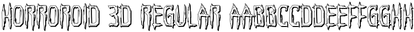 Horroroid 3D Regular font