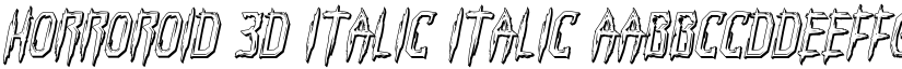 Horroroid 3D Italic Italic font