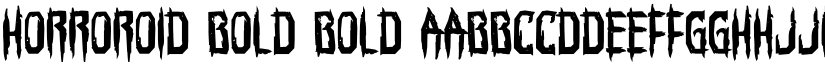 Horroroid Bold Bold font