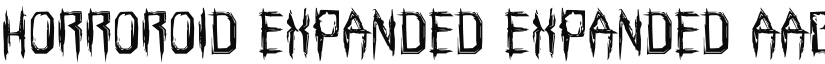Horroroid Expanded Expanded font
