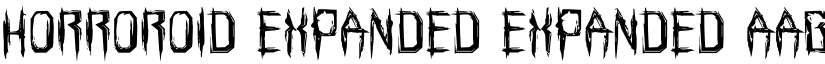 Horroroid Expanded Expanded font