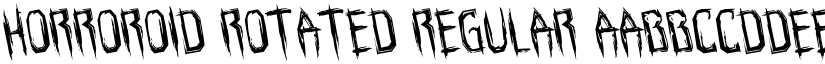 Horroroid Rotated Regular font