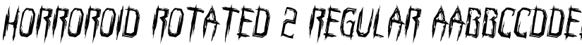 Horroroid Rotated 2 Regular font