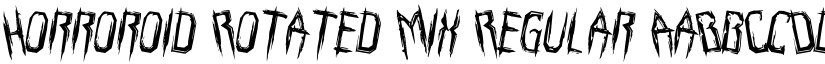 Horroroid Rotated Mix Regular font