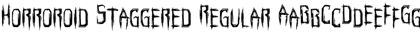 Horroroid Staggered Regular font