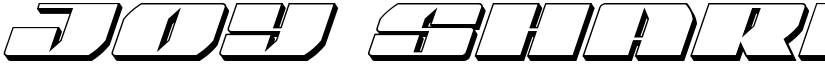 Joy Shark 3D Italic Italic font