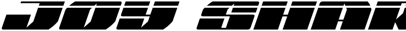 Joy Shark Laser Italic Italic font
