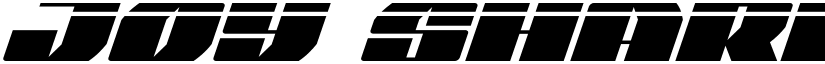 Joy Shark Laser Semi-Condensed Italic Semi-Condensed Italic font