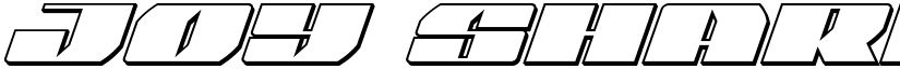 Joy Shark Outline Italic Outline Italic font