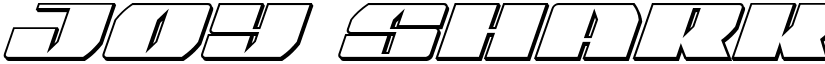 Joy Shark Outline Semi-ConItal Outline Semi-Condensed Italic font