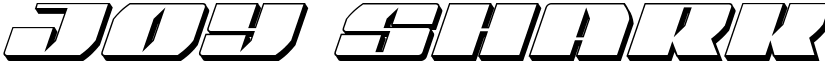 Joy Shark Semi-Condensed 3D Italic Semi-Condensed Italic font