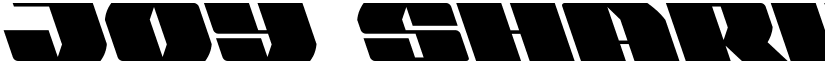 Joy Shark Semi-Condensed Leftalic Semi-Condensed Italic font