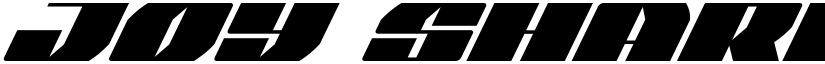 Joy Shark Semi-Condensed Super-Italic Semi-Condensed Italic font