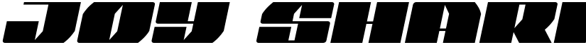 Joy Shark Semi-Condensed Semi-Italic Semi-Condensed Semi-Italic font