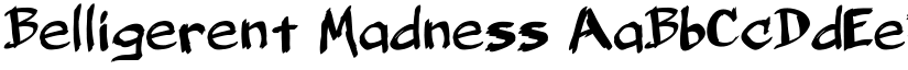 Belligerent Madness font