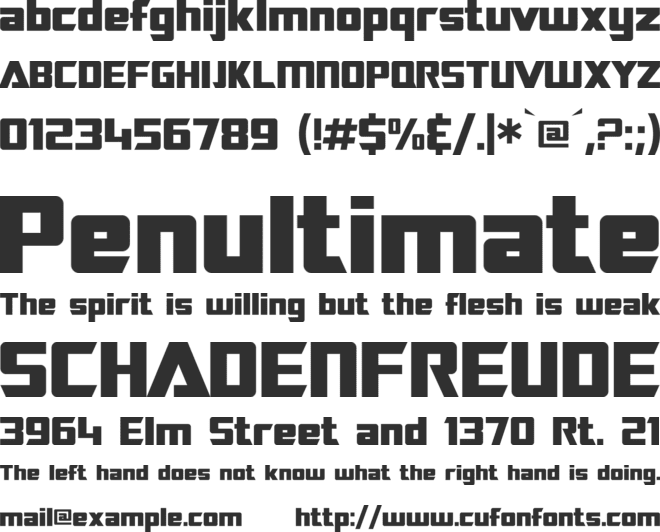 SF Transrobotics font preview