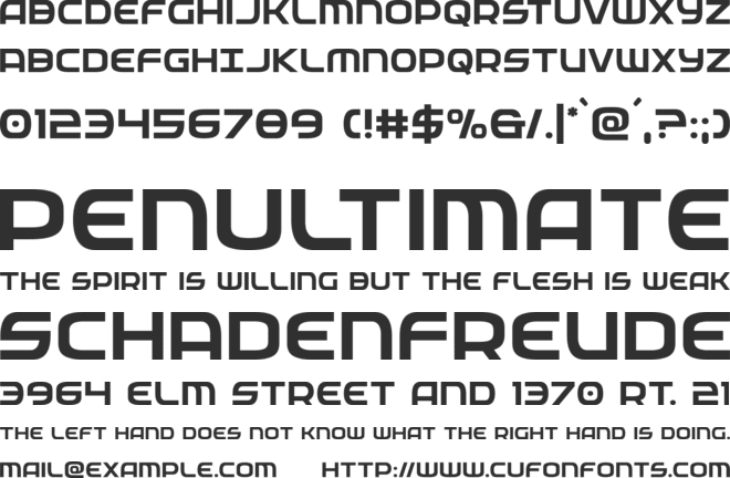 Federal Service font preview