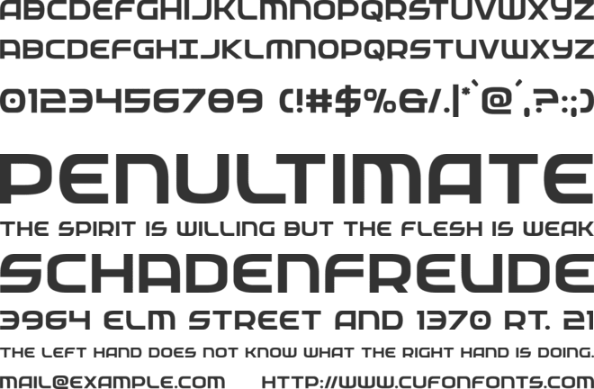 Federal Service font preview