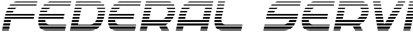 Federal Service Gradient Italic Italic font