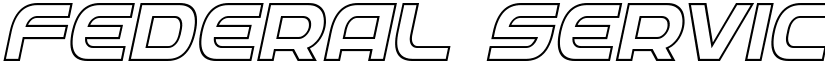 Federal Service Outline Italic Outline Italic font