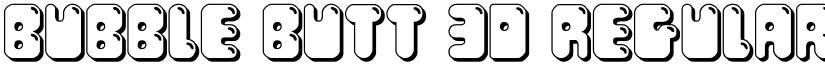 Bubble Butt 3D Regular font