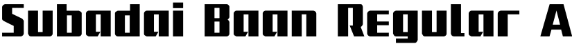 Subadai Baan Regular font