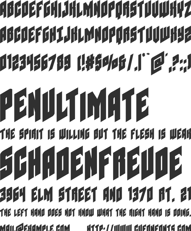 Galaxy Force font preview