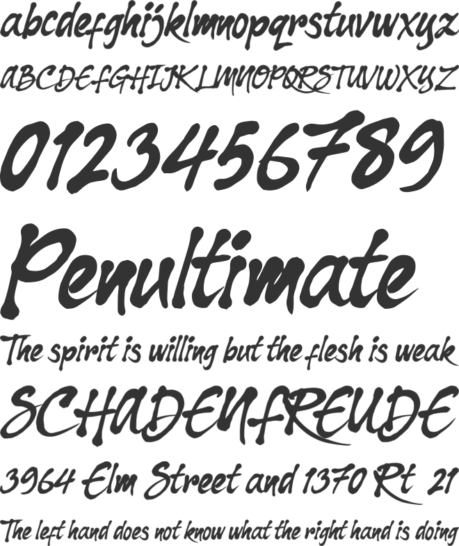 Dharko Gilbert font preview