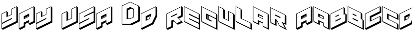 YAY USA 3D Regular font