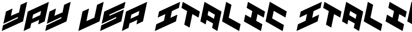 YAY USA Italic Italic font