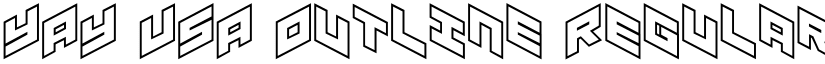 YAY USA Outline Regular font