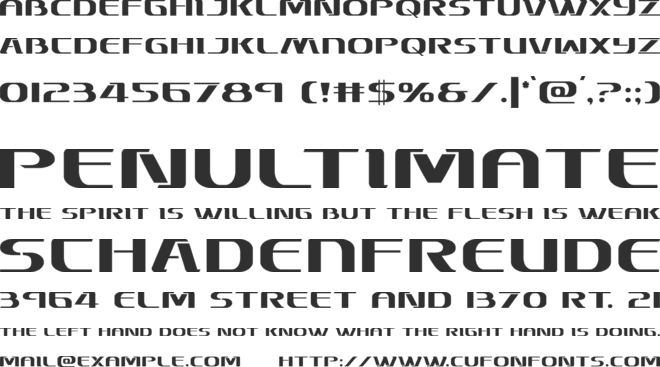 Sky Marshal font preview