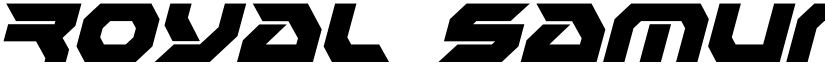 Royal Samurai Condensed Italic Condensed Italic font