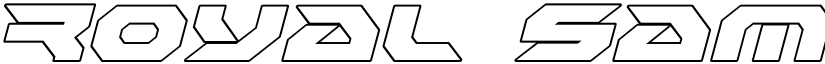 Royal Samurai Outline Italic Outline Italic font