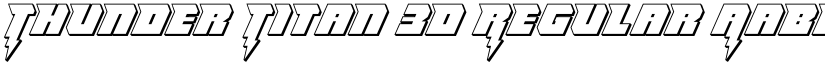 Thunder Titan 3D Regular font