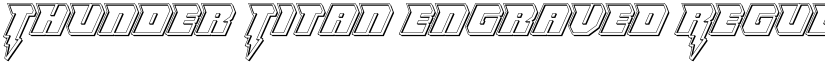 Thunder Titan Engraved Regular font