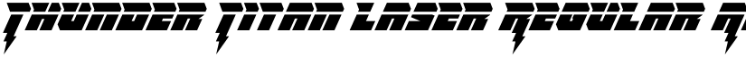Thunder Titan Laser Regular font
