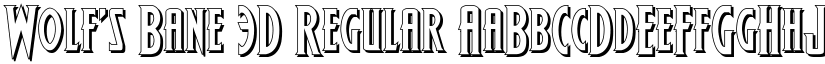 Wolf's Bane 3D Regular font