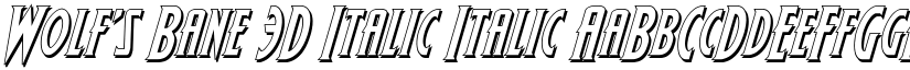 Wolf's Bane 3D Italic Italic font