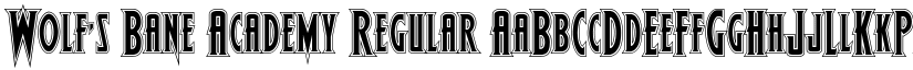 Wolf's Bane Academy Regular font