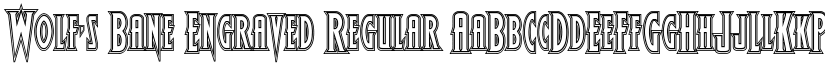 Wolf's Bane Engraved Regular font
